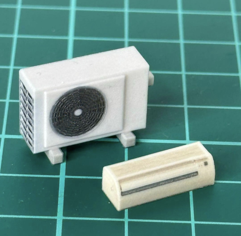 完成品 1/43 エアコン 室外機 3D ミニチュア フィギュアに ジオラマ ミニカーに ミニチュアイメージ