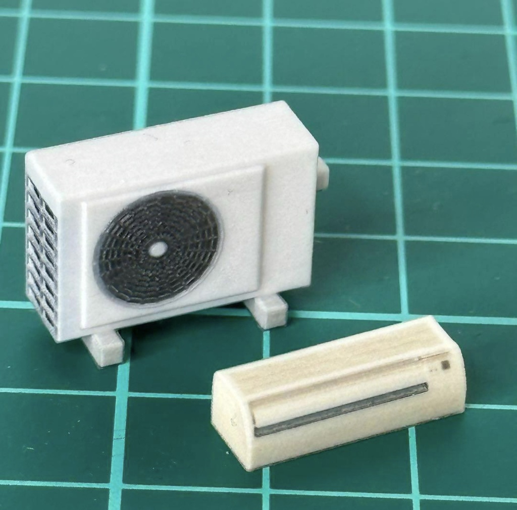 完成品 1/43 エアコン 室外機 3D ミニチュア フィギュアに ジオラマ ミニカーに ミニチュアイメージ