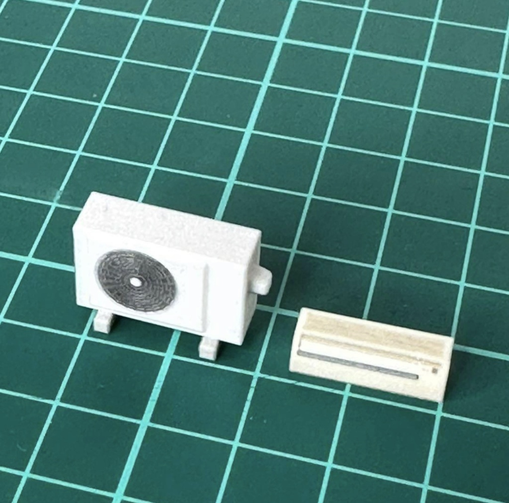 完成品 1/43 エアコン 室外機 3D ミニチュア フィギュアに ジオラマ ミニカーに ミニチュアイメージ