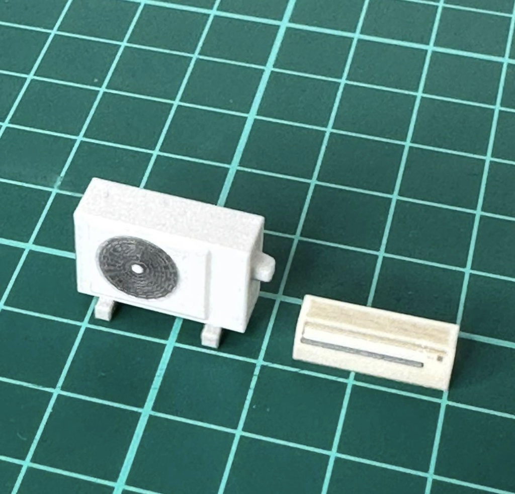 完成品 1/43 エアコン 室外機 3D ミニチュア フィギュアに ジオラマ ミニカーに ミニチュアイメージ