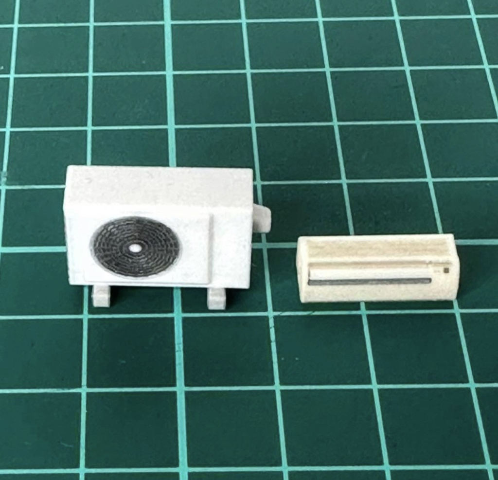 完成品 1/43 エアコン 室外機 3D ミニチュア フィギュアに ジオラマ ミニカーに ミニチュアイメージ
