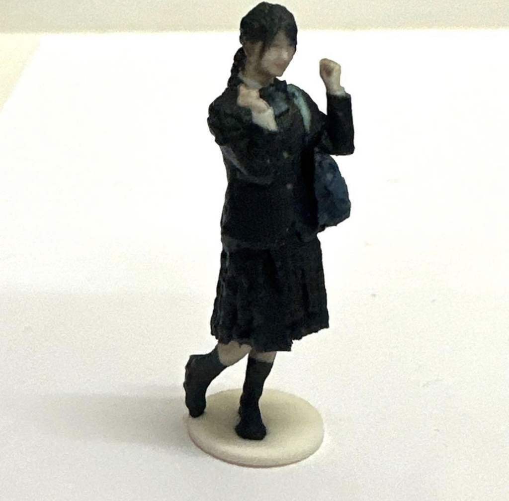 完成品 1/43 JKNJ 女子高生 フィギュア リアルフィギュア 3D フルカラー3D ミニカーに ジオラマに ミニチュアイメージ
