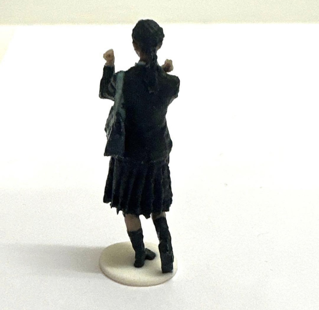 完成品 1/43 JKNJ 女子高生 フィギュア リアルフィギュア 3D フルカラー3D ミニカーに ジオラマに ミニチュアイメージ