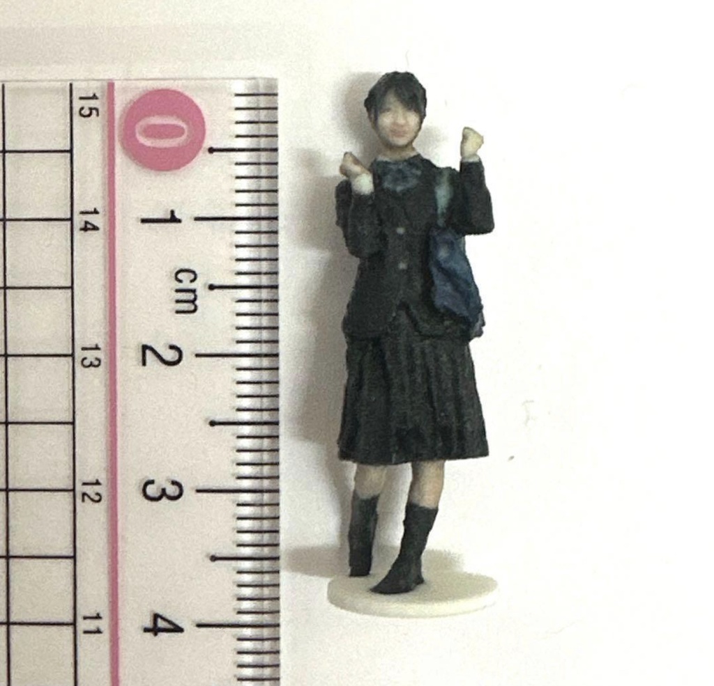 完成品 1/43 JKNJ 女子高生 フィギュア リアルフィギュア 3D フルカラー3D ミニカーに ジオラマに ミニチュアイメージ