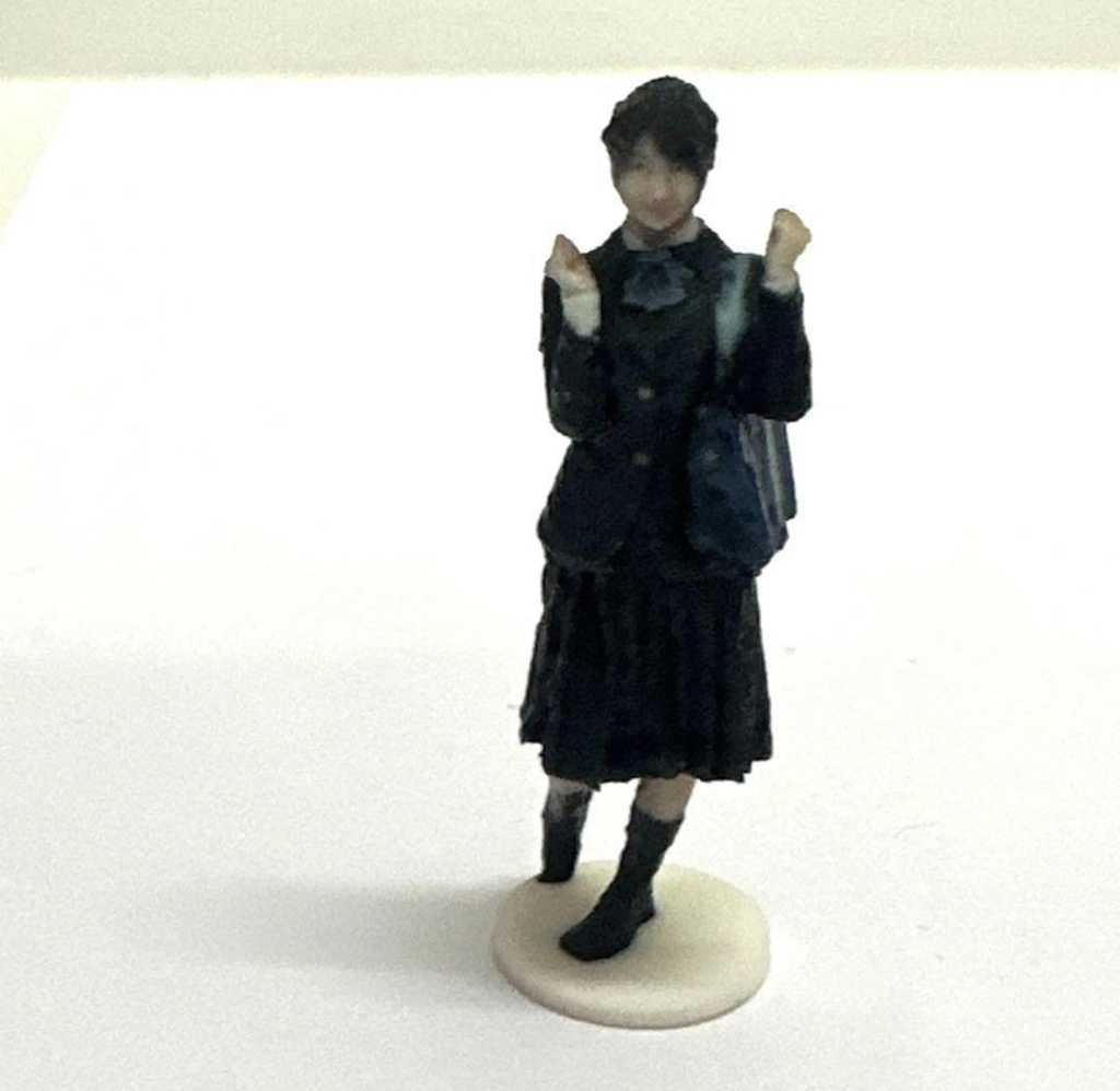 完成品 1/43 JKNJ 女子高生 フィギュア リアルフィギュア 3D フルカラー3D ミニカーに ジオラマに ミニチュアイメージ