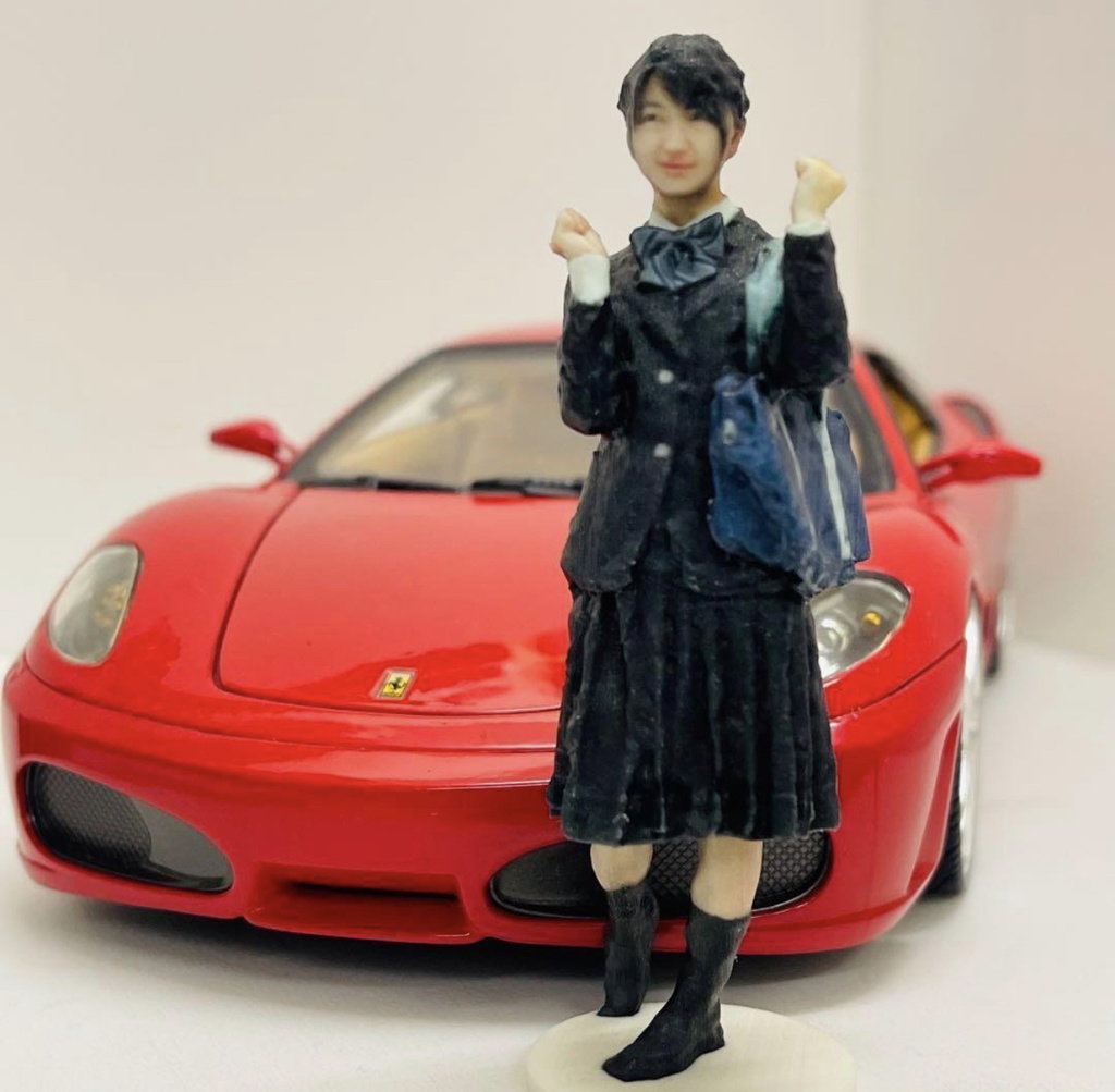 完成品 1/18 JKNJ 女子高生 フィギュア リアルフィギュア 3D フルカラー3D ミニカーに ジオラマに ミニチュア