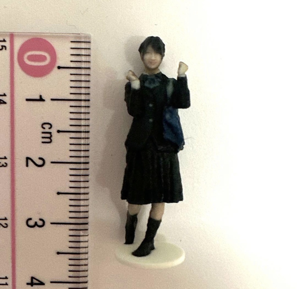 完成品 1/48 JKNJ 女子高生 フィギュア リアルフィギュア 3D ミニチュア ミニカーに ジオラマに ミニチュアイメージ