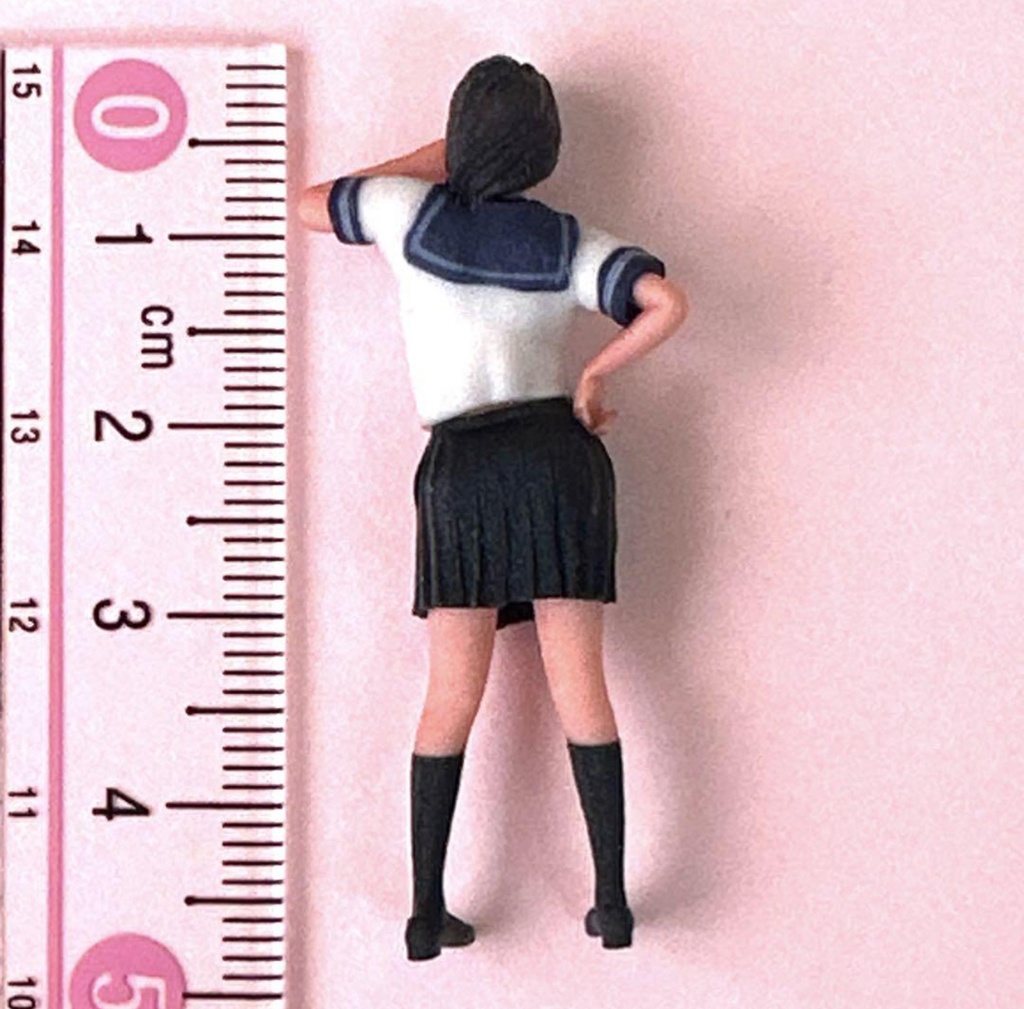 完成品 1/35 JK19 フィギュア リアルフィギュア ミニカーに ジオラマに ミニチュアイメージ 女子高生 3D