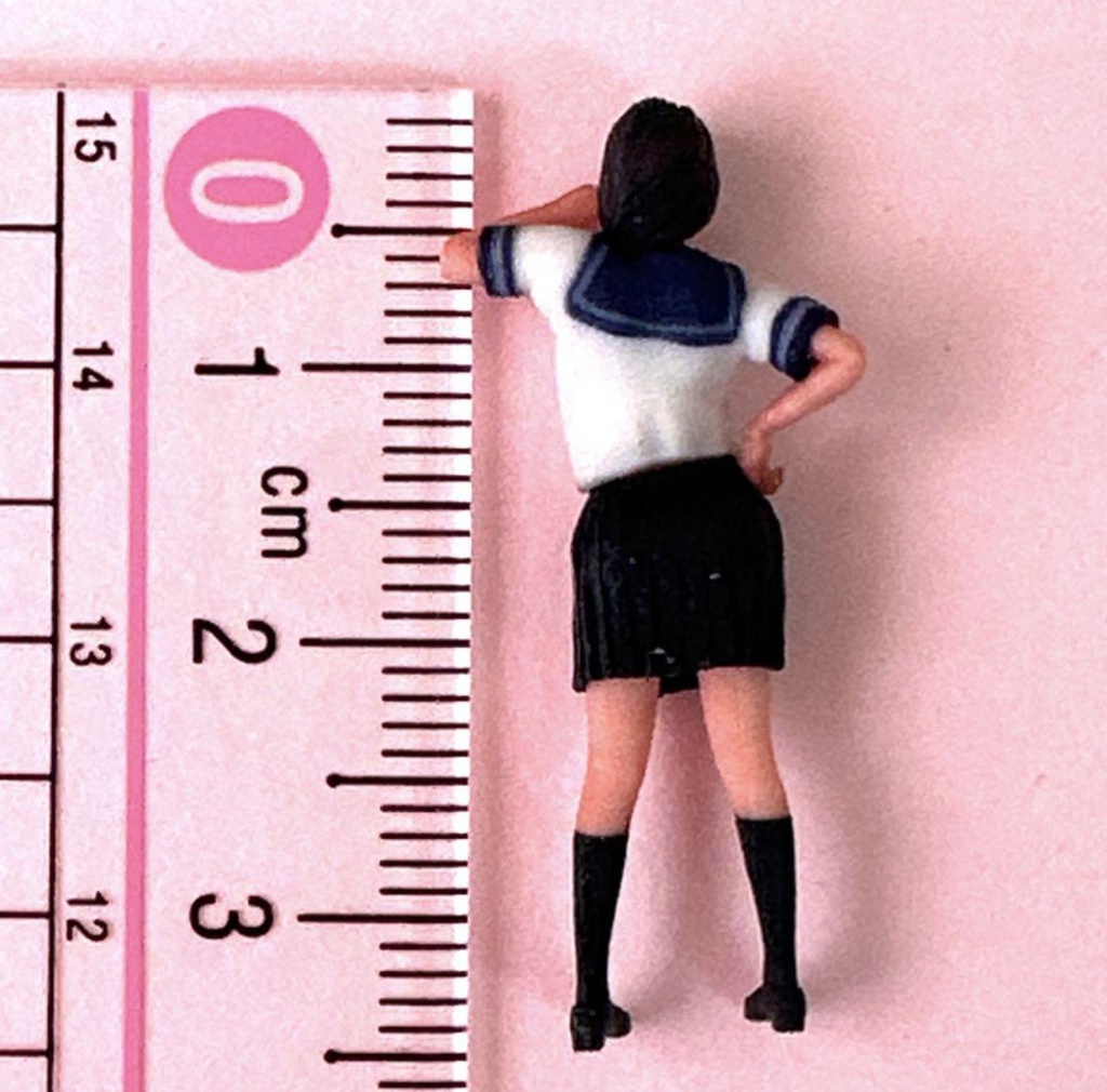完成品 1/48 JK19 フィギュア リアルフィギュア ミニカーに ジオラマに 3D ミニチュアイメージ 女子高生