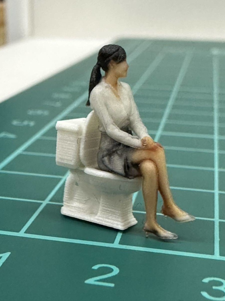 1/64 トイレ ミニチュア フィギュアに 3D ジオラマに ミニカーに ミニチュアイメージ