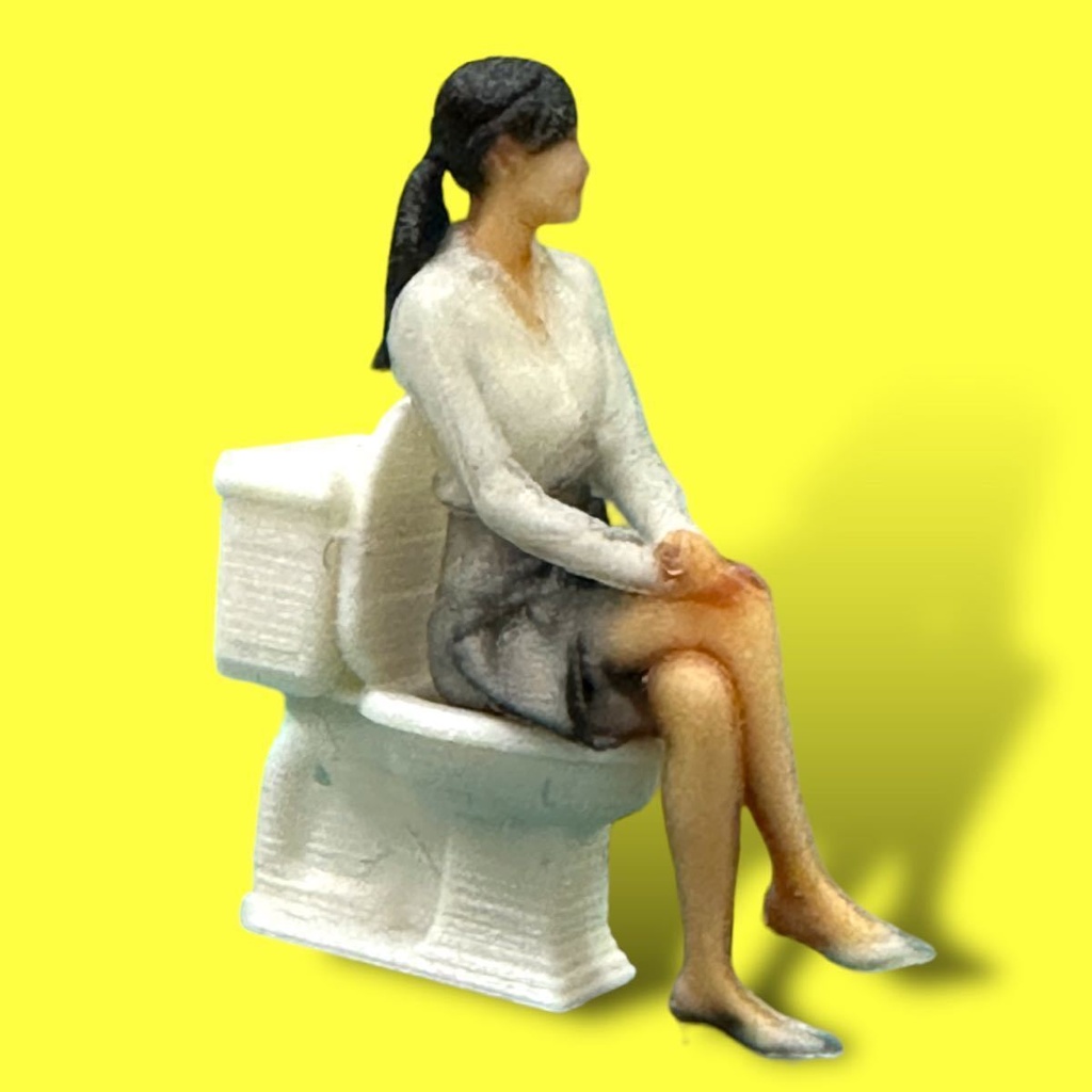 1/64 トイレ ミニチュア フィギュアに 3D ジオラマに ミニカーに ミニチュアイメージ
