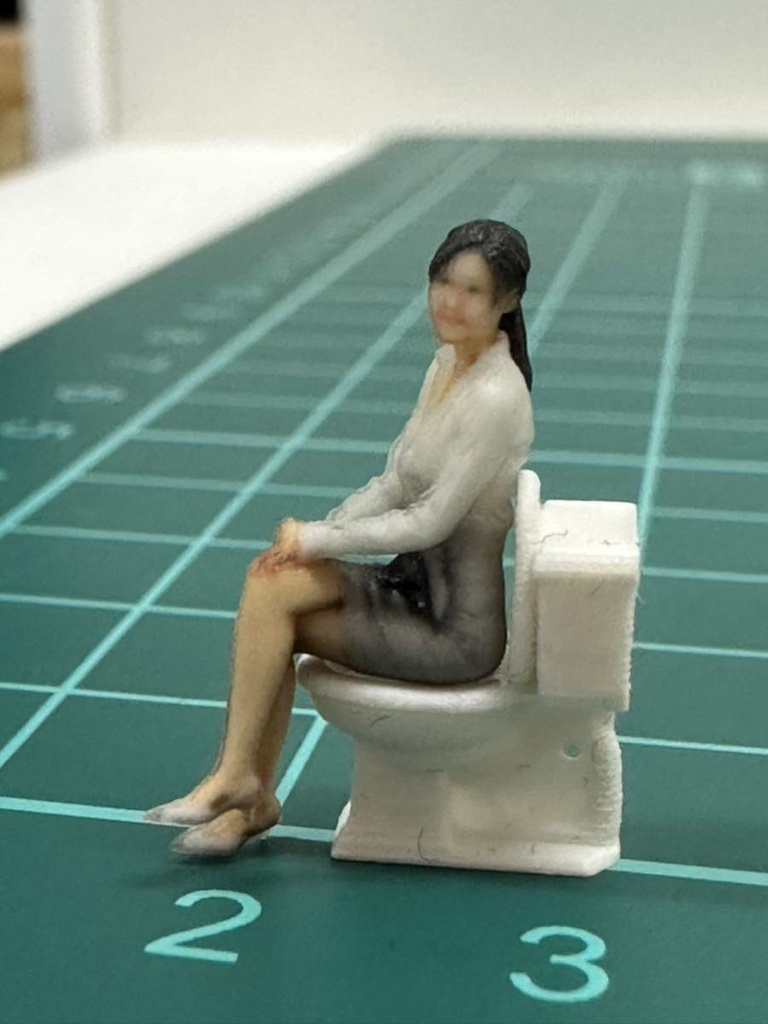 1/64 トイレ ミニチュア フィギュアに 3D ジオラマに ミニカーに ミニチュアイメージ