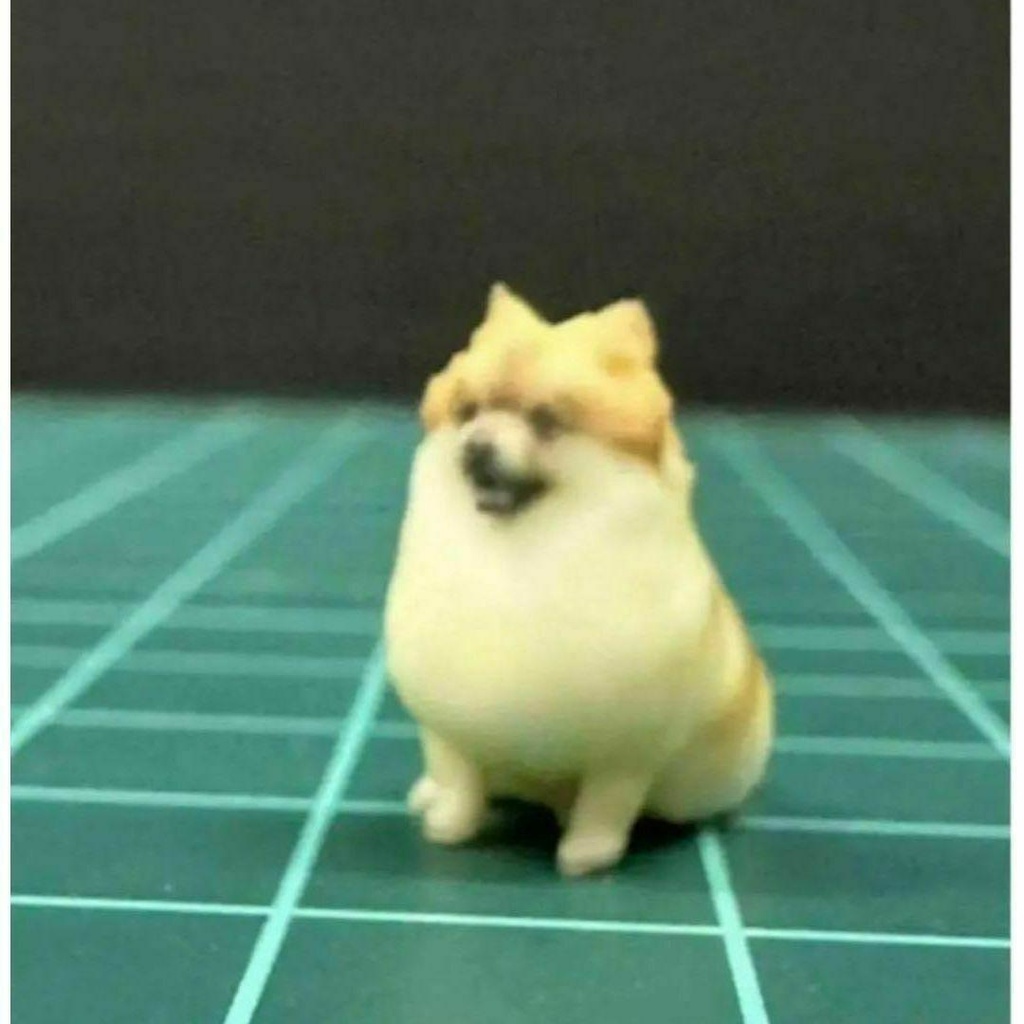 完成品 1/18 ポメラニアン 犬 フィギュア ミニチュア ミニカーに ジオラマに
