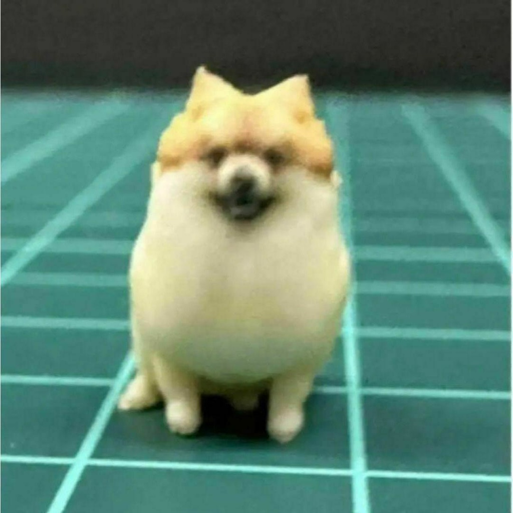完成品 1/18 ポメラニアン 犬 フィギュア ミニチュア ミニカーに ジオラマに