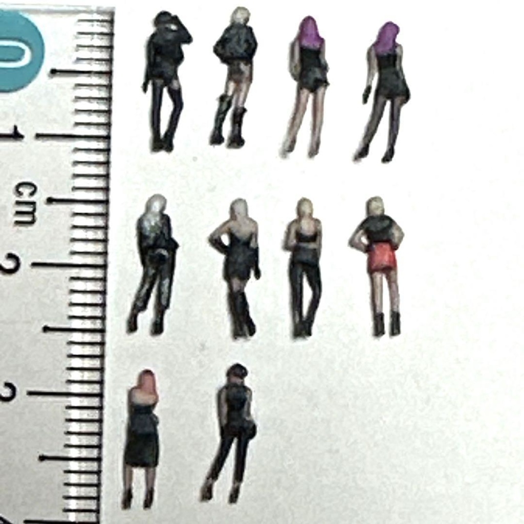 完成品 Nゲージ 1/150 リオナ フィギュア10体 鉄道模型 ジオラマ レイアウトに 3D リアルフィギュア