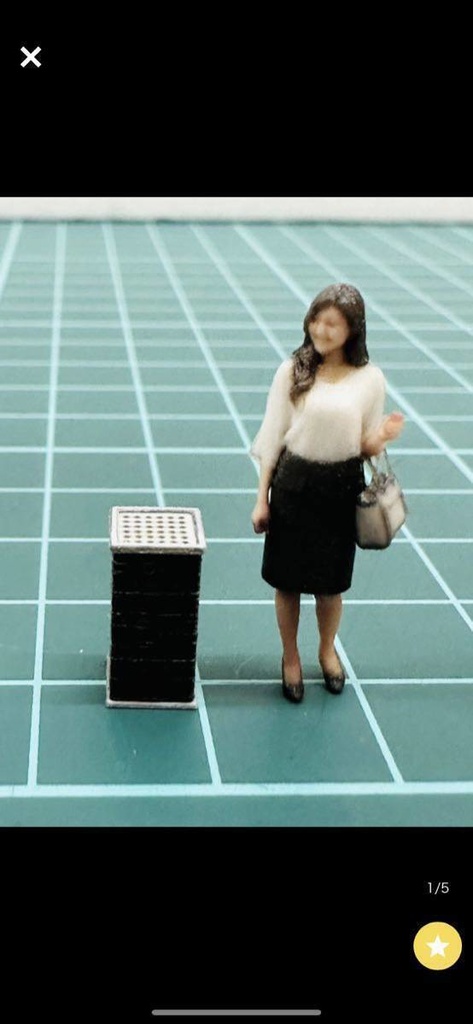 1/64 灰皿 角型 ミニチュア フィギュアに 3D ミニチュアイメージ ミニカーに ジオラマに