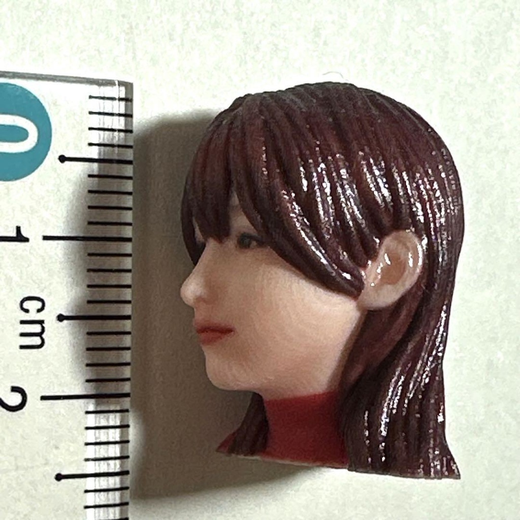 ヘッドのみ オーシャンコスモス レースクイーン フィギュア リアルフィギュア ミニチュアイメージ フルカラー 3D