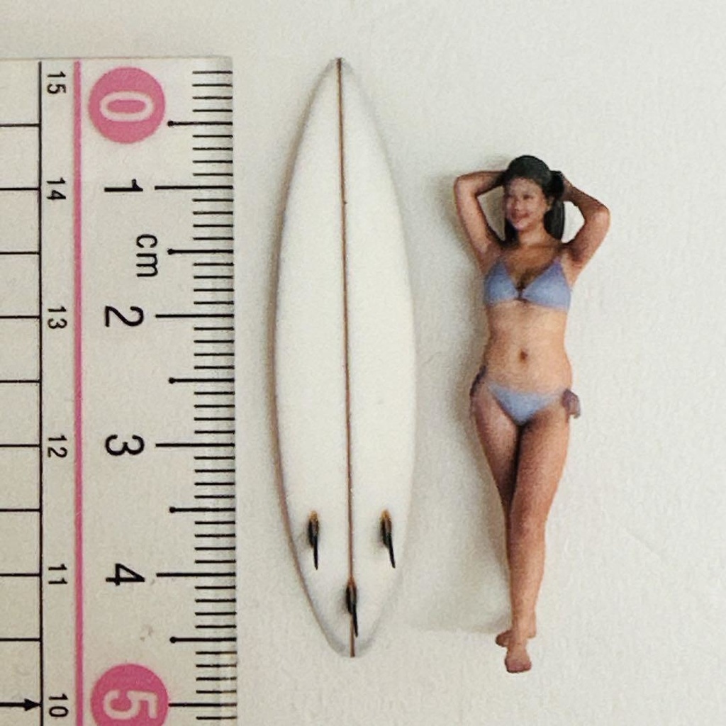 1/43 サーフボード ミニチュア フィギュアに ジオラマに ミニチュアイメージ 3Dプリント