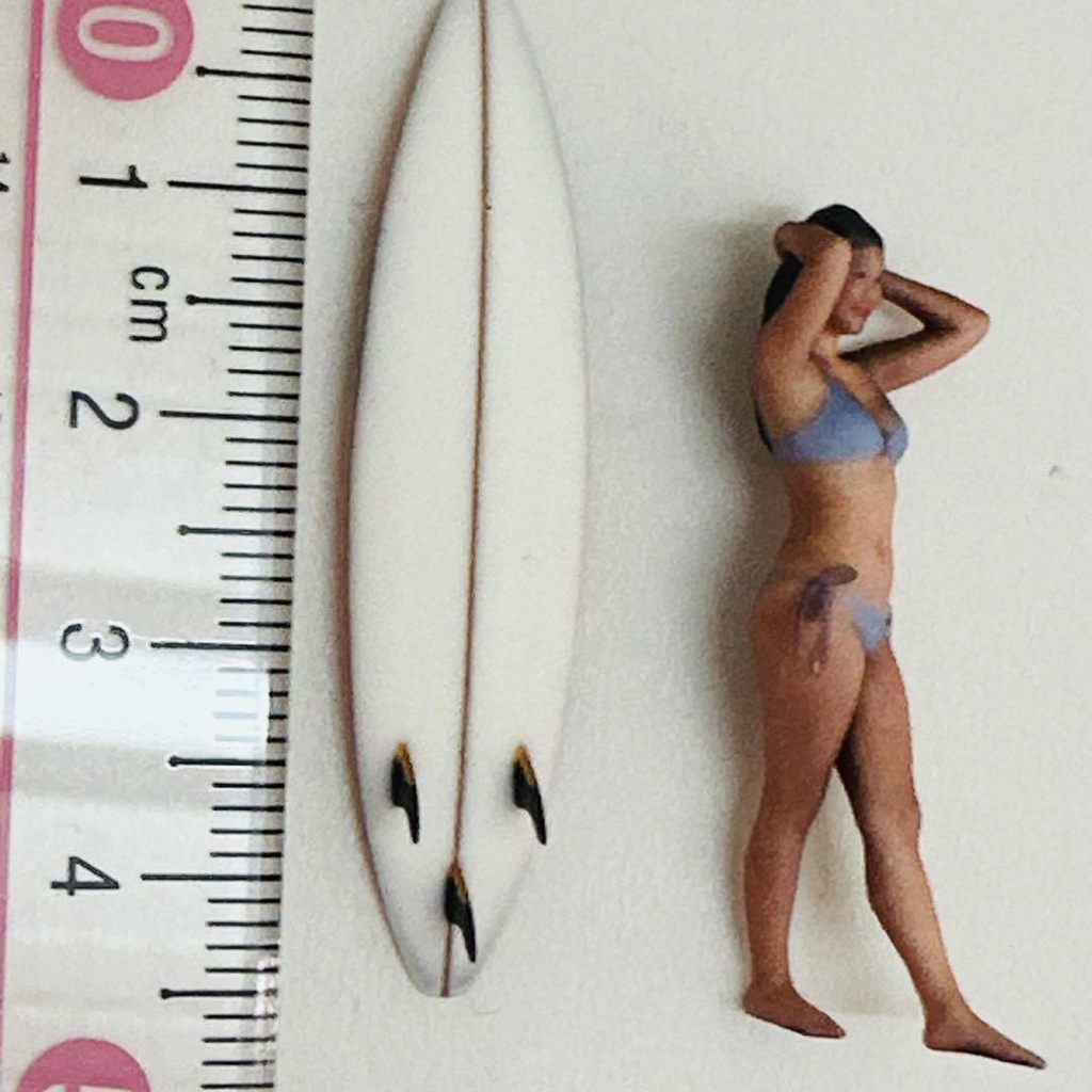 1/43 サーフボード ミニチュア フィギュアに ジオラマに ミニチュアイメージ 3Dプリント