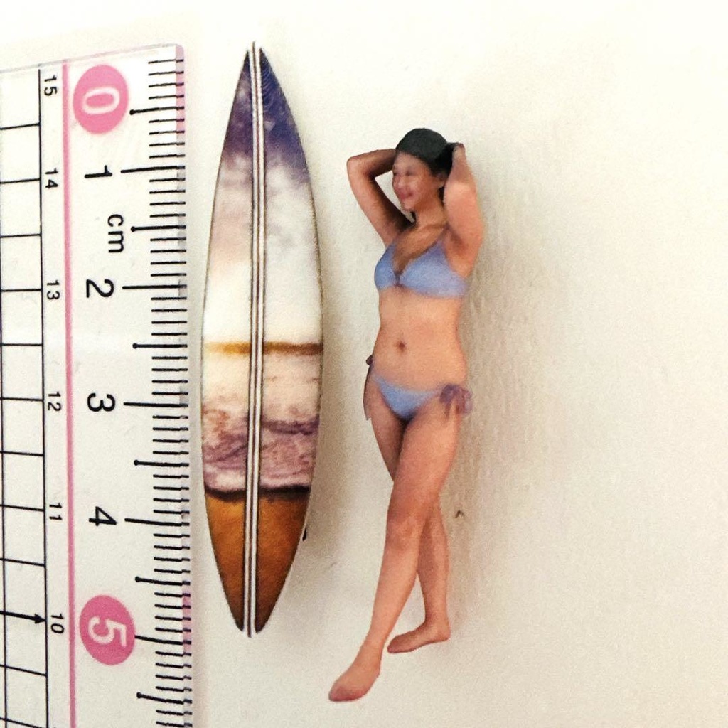 1/43 サーフボード③ ミニチュア フィギュアに ジオラマに 3Dプリント ミニチュアイメージ