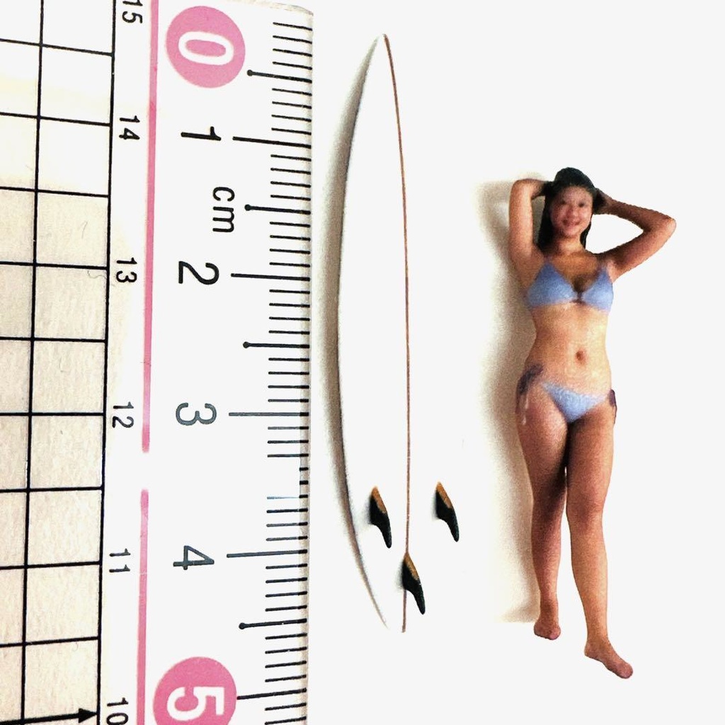 1/43 サーフボード③ ミニチュア フィギュアに ジオラマに 3Dプリント ミニチュアイメージ