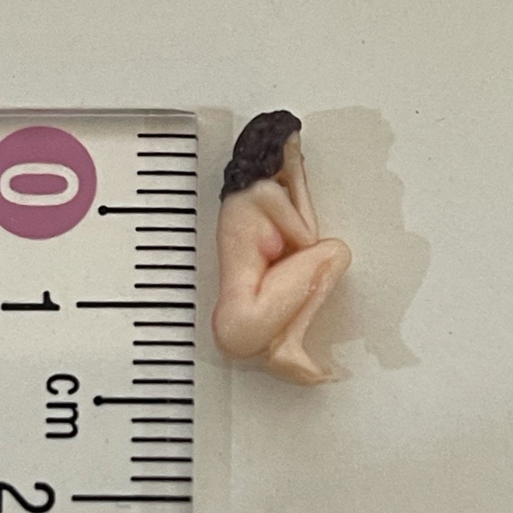 1/64 完成品 しゃがみ フィギュア リアルフィギュア ミニチュアイメージ 3Dフィギュア ミニカーに ジオラマに