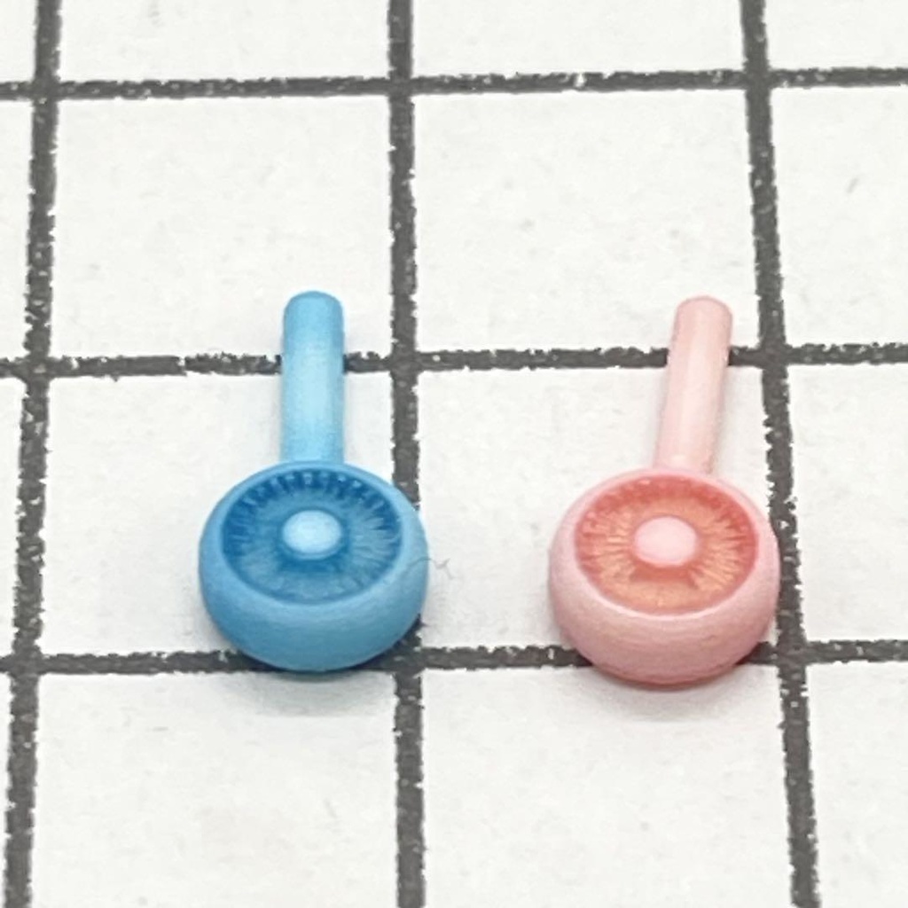 1/18 ミニチュア ハンディファン2個 人形 ドール フィギュアに ミニチュアイメージ