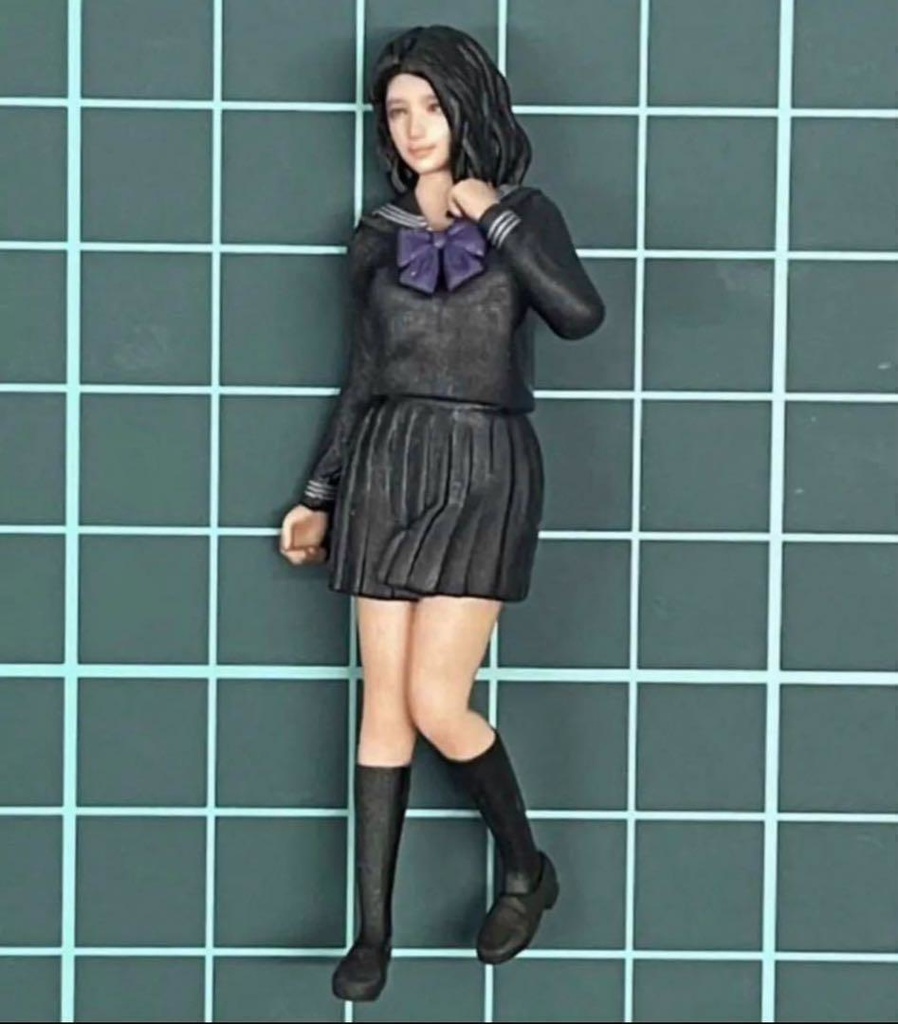 1/24 完成品 JK1 フィギュア 女子高生 リアルフィギュア ミニチュアイメージ 3Dフィギュア ミニカーに ドールハウスに