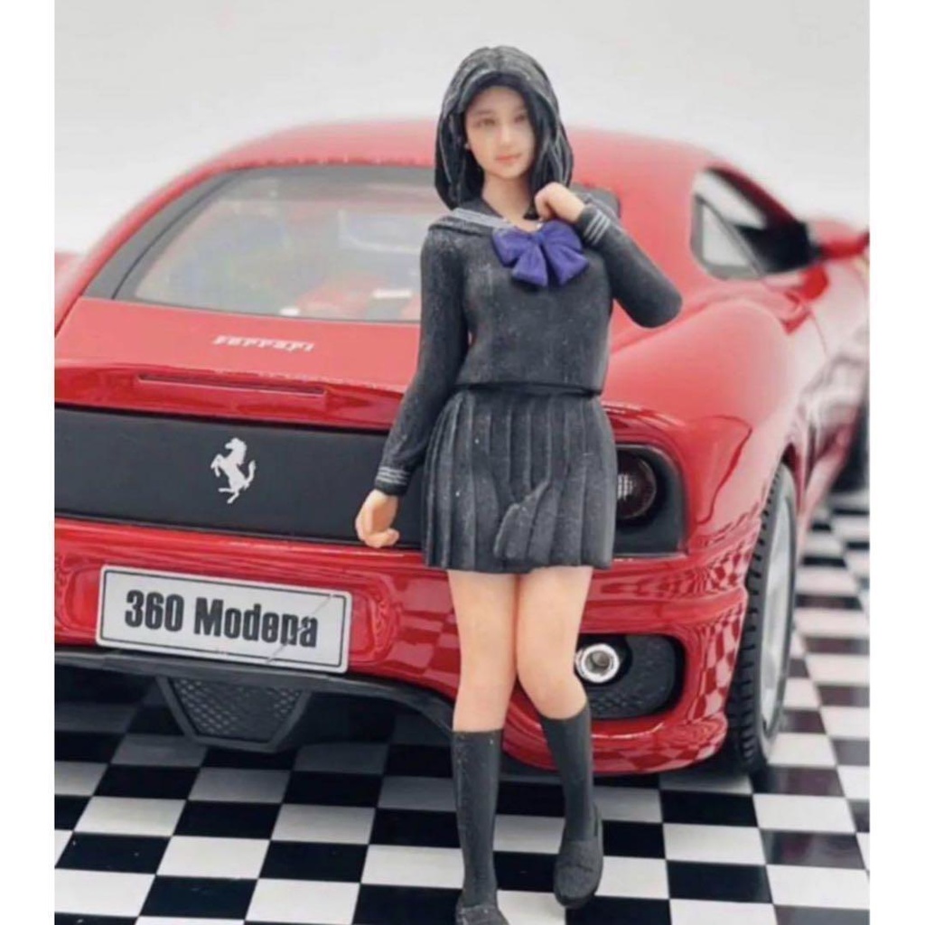 1/24 完成品 JK1 フィギュア 女子高生 リアルフィギュア ミニチュアイメージ 3Dフィギュア ミニカーに ドールハウスに