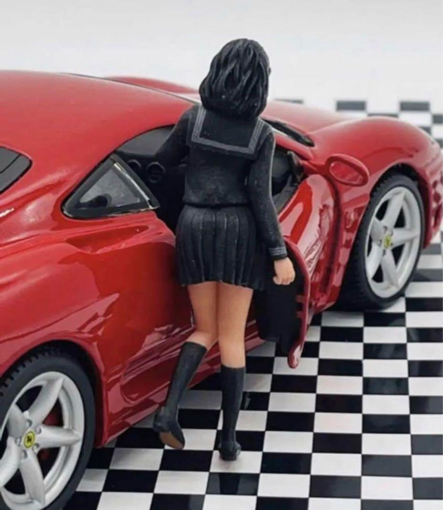 1/24 完成品 JK1 フィギュア 女子高生 リアルフィギュア ミニチュアイメージ 3Dフィギュア ミニカーに ドールハウスに