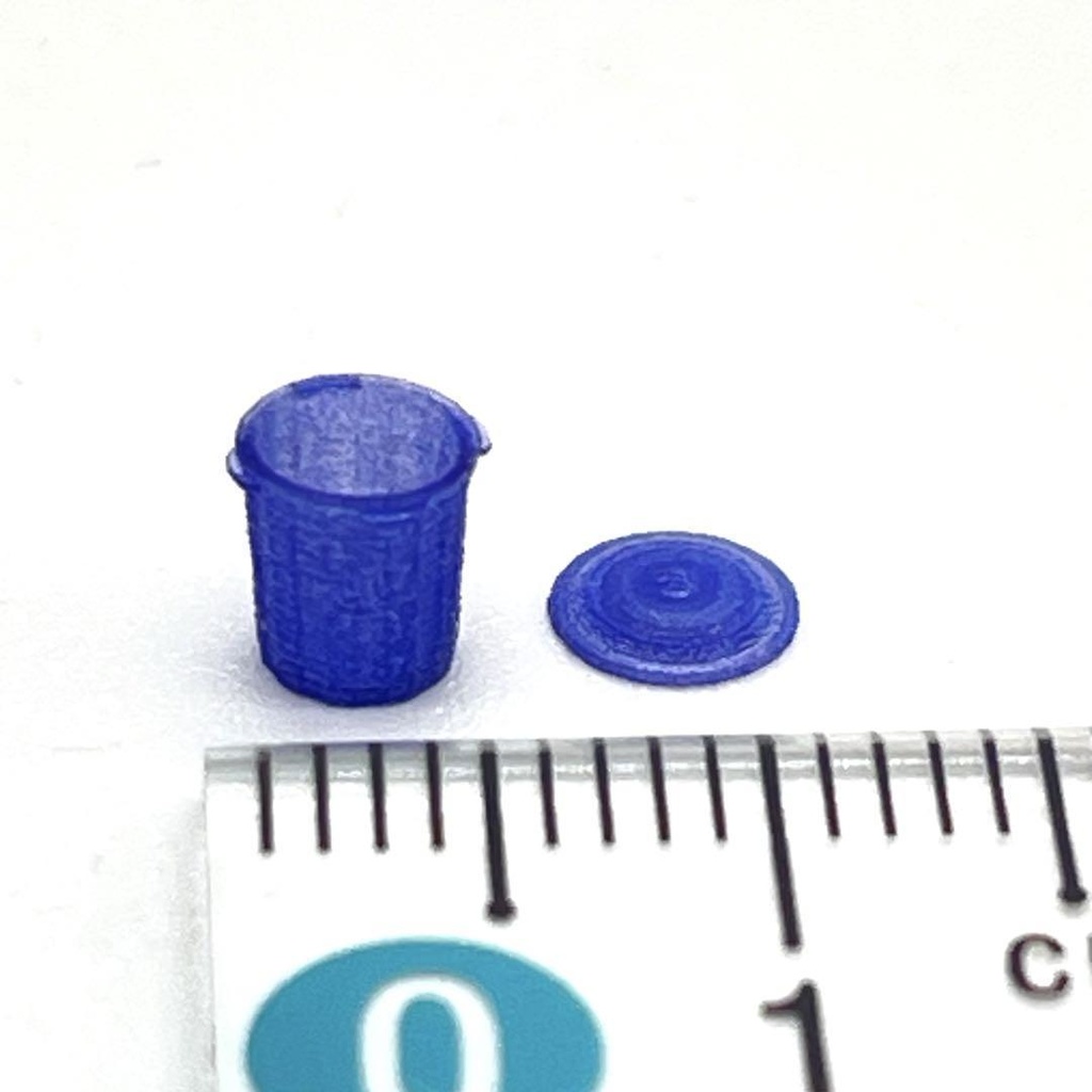 Nゲージ 1/150 ポリバケツ ゴミ箱 ミニチュア 鉄道模型 ジオラマに レイアウトに ミニチュアイメージ 3Dプリンター