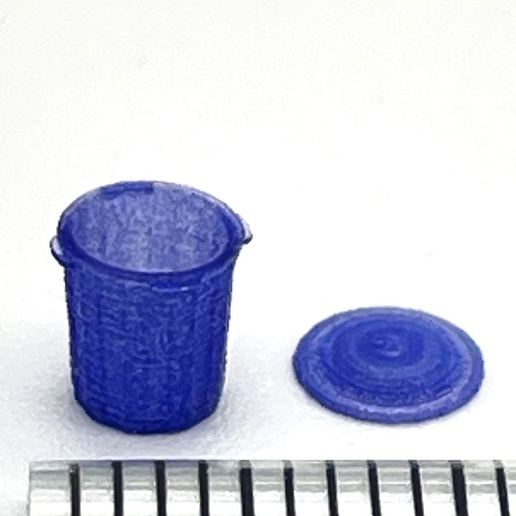 Nゲージ 1/150 ポリバケツ ゴミ箱 ミニチュア 鉄道模型 ジオラマに レイアウトに ミニチュアイメージ 3Dプリンター