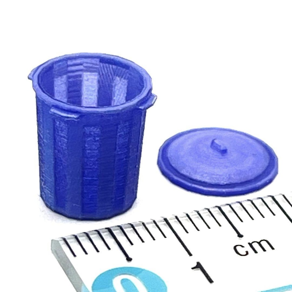 1/64 ポリバケツ ミニチュア ミニチュアイメージ ジオラマに レイアウトに ミニカーに 3Dプリンター 3D