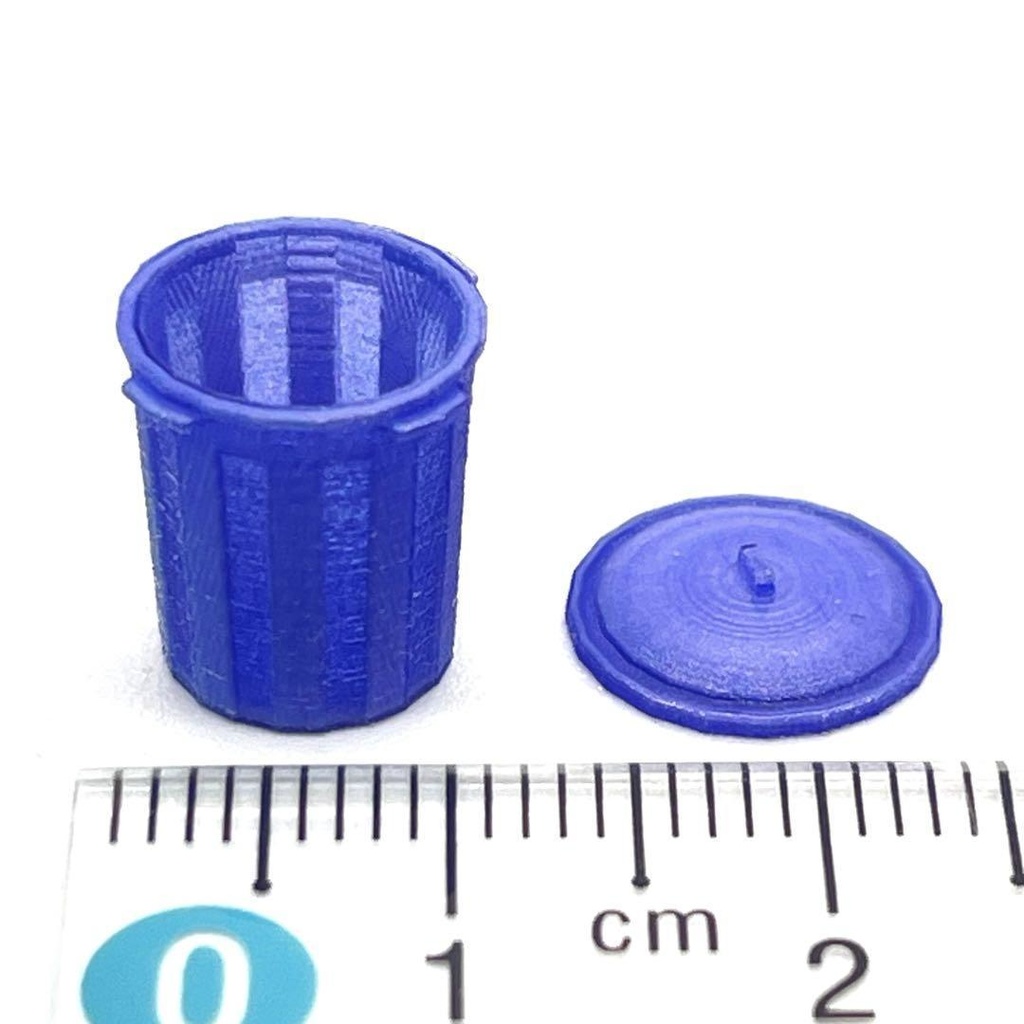 1/64 ポリバケツ ミニチュア ミニチュアイメージ ジオラマに レイアウトに ミニカーに 3Dプリンター 3D