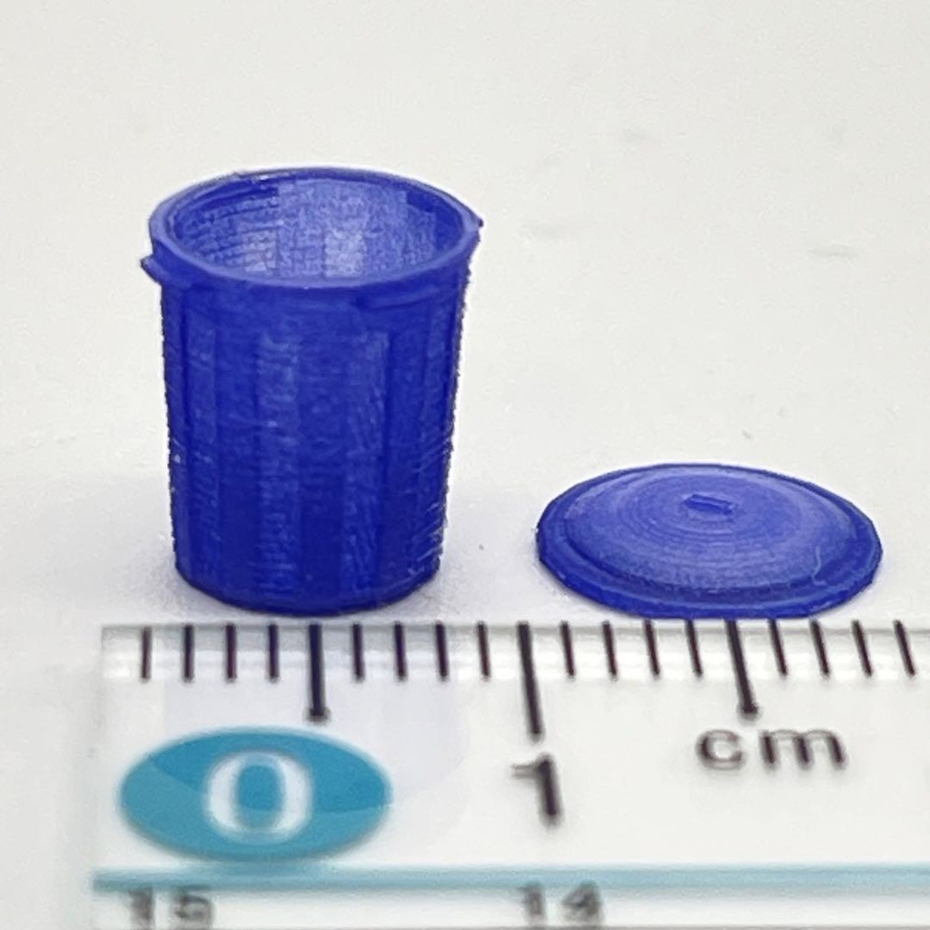 1/80 HOゲージ ポリバケツ ゴミ箱 ミニチュア ミニチュアイメージ 鉄道模型 ジオラマ レイアウト 住宅模型 建築模型 3Dプリンター ミニチュアイメージ