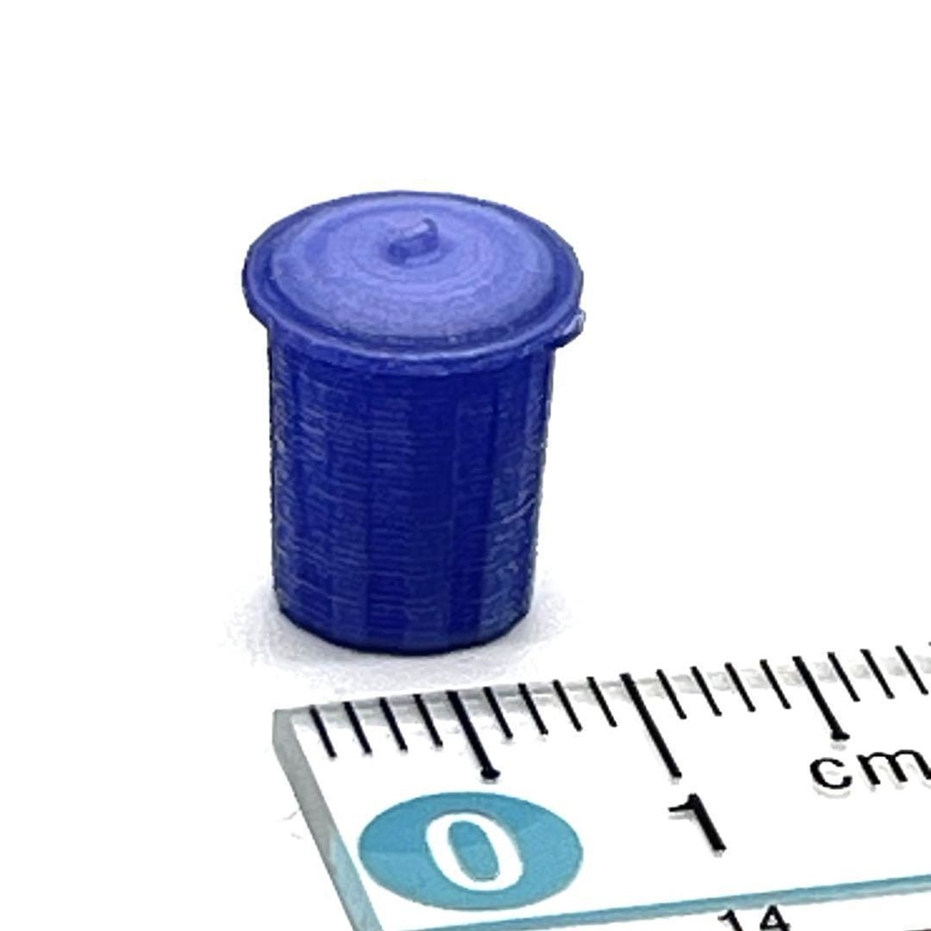 1/72 ポリバケツ ゴミ箱 ミニチュアイメージ ミニチュア ジオラマ レイアウト ミニカーに 3Dプリンター 3D