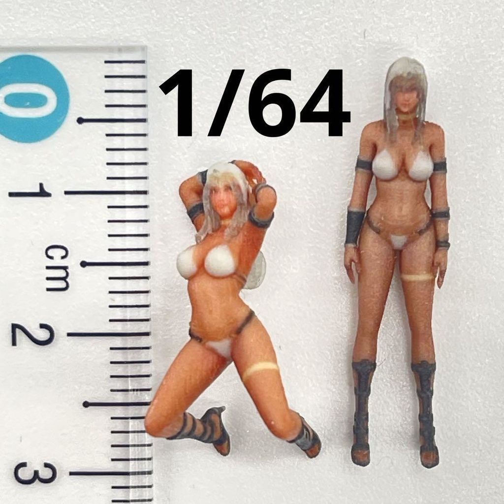 1/64 完成品　pw1 pw2 フィギュア2体　ミニカーに　ミニチュア　リアルフィギュア　ミニチュアイメージ
