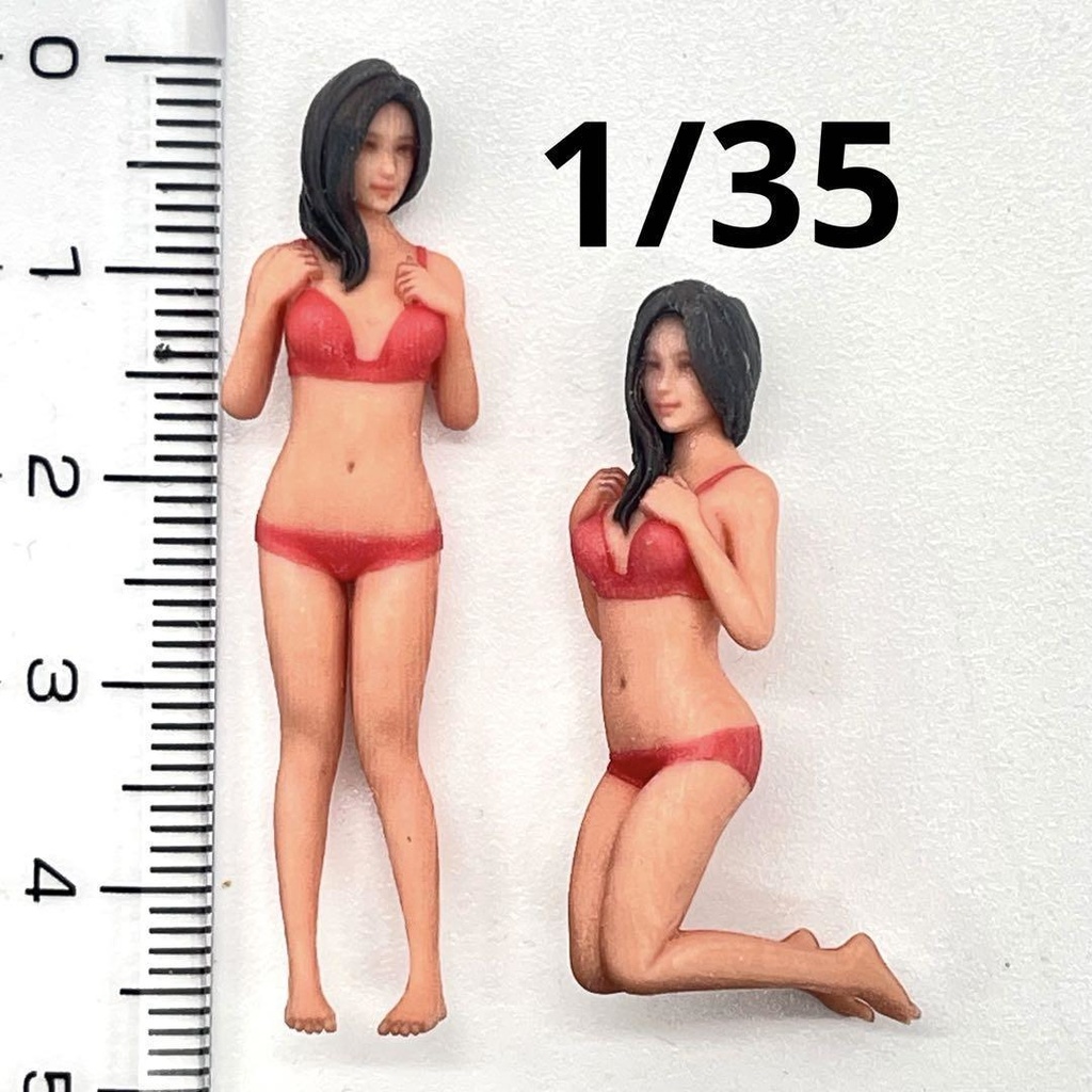 完成品　1/35 フィギュア２体　ジオラマに　リアルフィギュア　ミニカーに　戦車に　プラモデルに　ミニチュアイメージ　３D人物