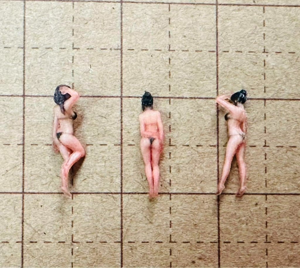 Nゲージ 1/150 JOY フィギュア三体 完成品 鉄道模型 ジオラマ レイアウトに ミニチュア 3D