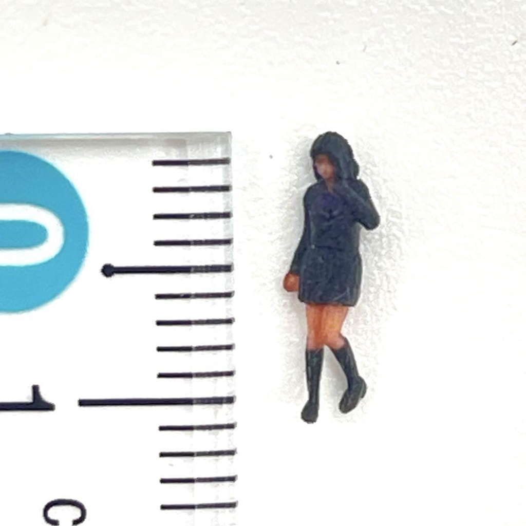 Nゲージ 1/150 JK1 女子高生 フィギュア リアルフィギュア ミニチュアイメージ 3D 鉄道模型 ジオラマ レイアウト
