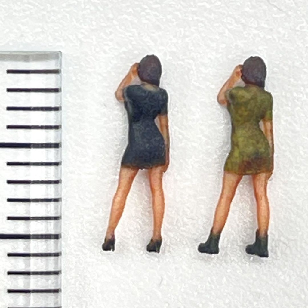 Nゲージ 1/150 フィギュア2体 JOY17 JOY18 リアルフィギュア ミニチュアイメージ ジオラマ レイアウト