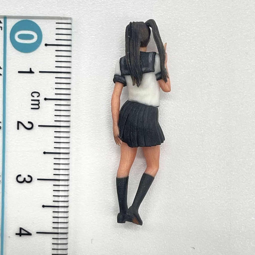 1/43 JK17 フィギュア リアルフィギュア 完成品 女子高生 ピース ミニチュアイメージ 3D人物 ミニカーに ジオラマに