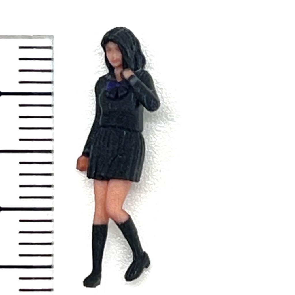 1/72 JK1 フィギュア リアルフィギュア ミニチュアイメージ 女子高生 セーラー服 模型に ジオラマに 3D