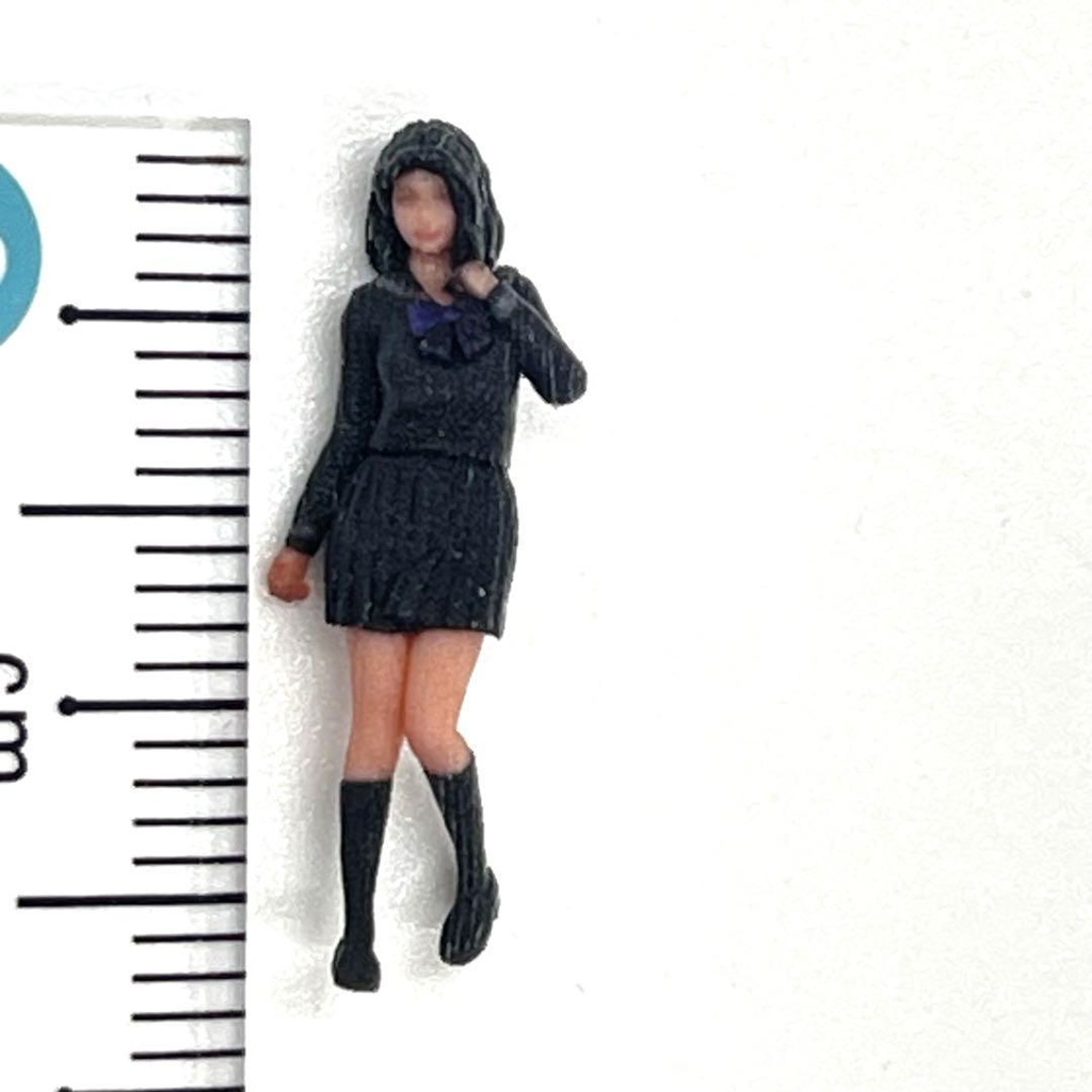1/72 JK1 フィギュア リアルフィギュア ミニチュアイメージ 女子高生 セーラー服 模型に ジオラマに 3D