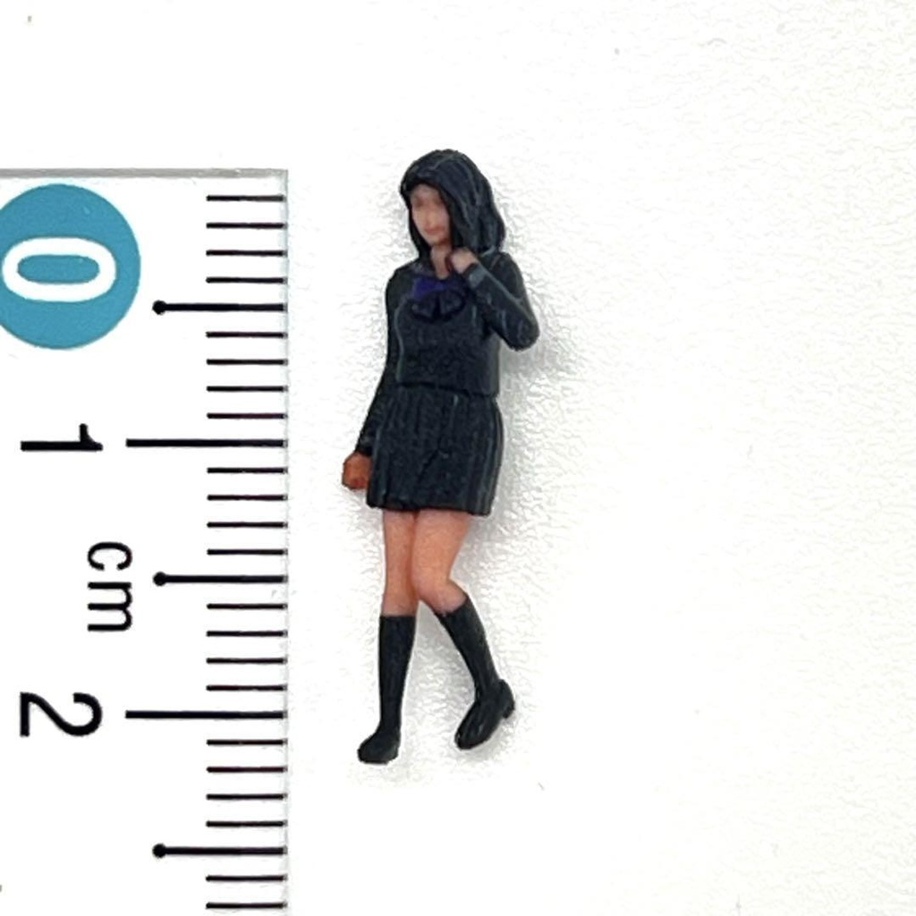 1/72 JK1 フィギュア リアルフィギュア ミニチュアイメージ 女子高生 セーラー服 模型に ジオラマに 3D