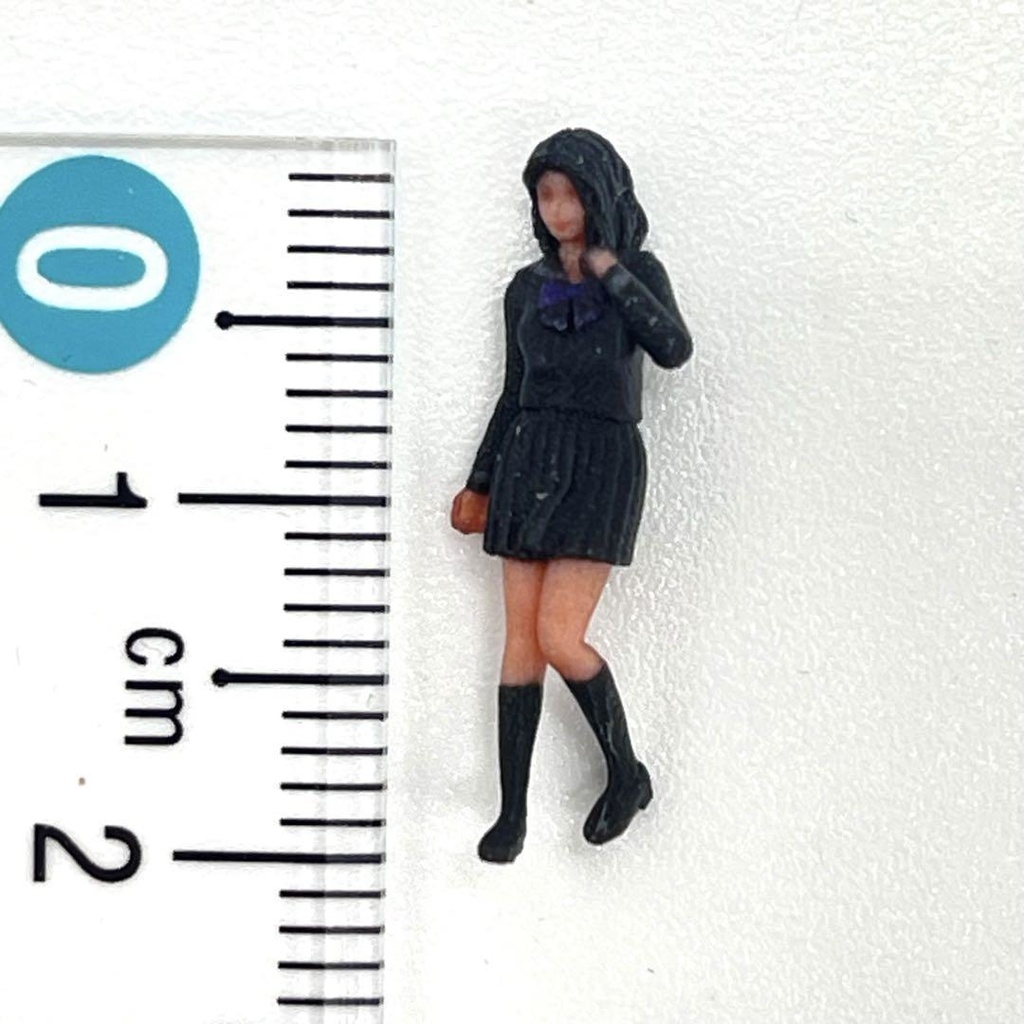 HOゲージ 1/80 JK1 フィギュア リアルフィギュア 女子高生 セーラー服 ミニチュアイメージ