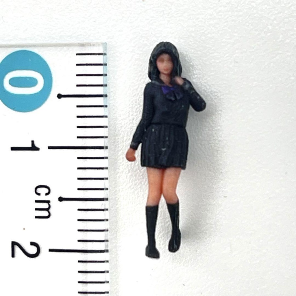 HOゲージ 1/80 JK1 フィギュア リアルフィギュア 女子高生 セーラー服 ミニチュアイメージ