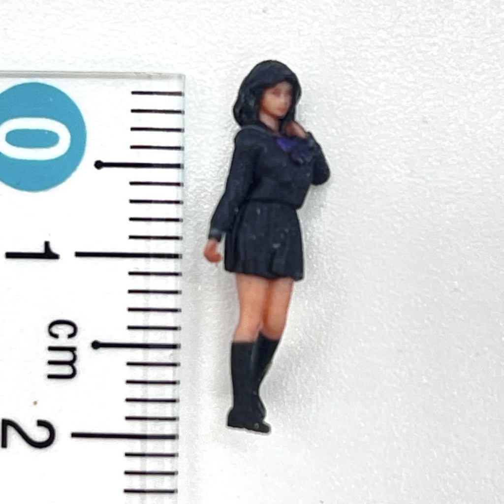 HOゲージ 1/80 JK1 フィギュア リアルフィギュア 女子高生 セーラー服 ミニチュアイメージ