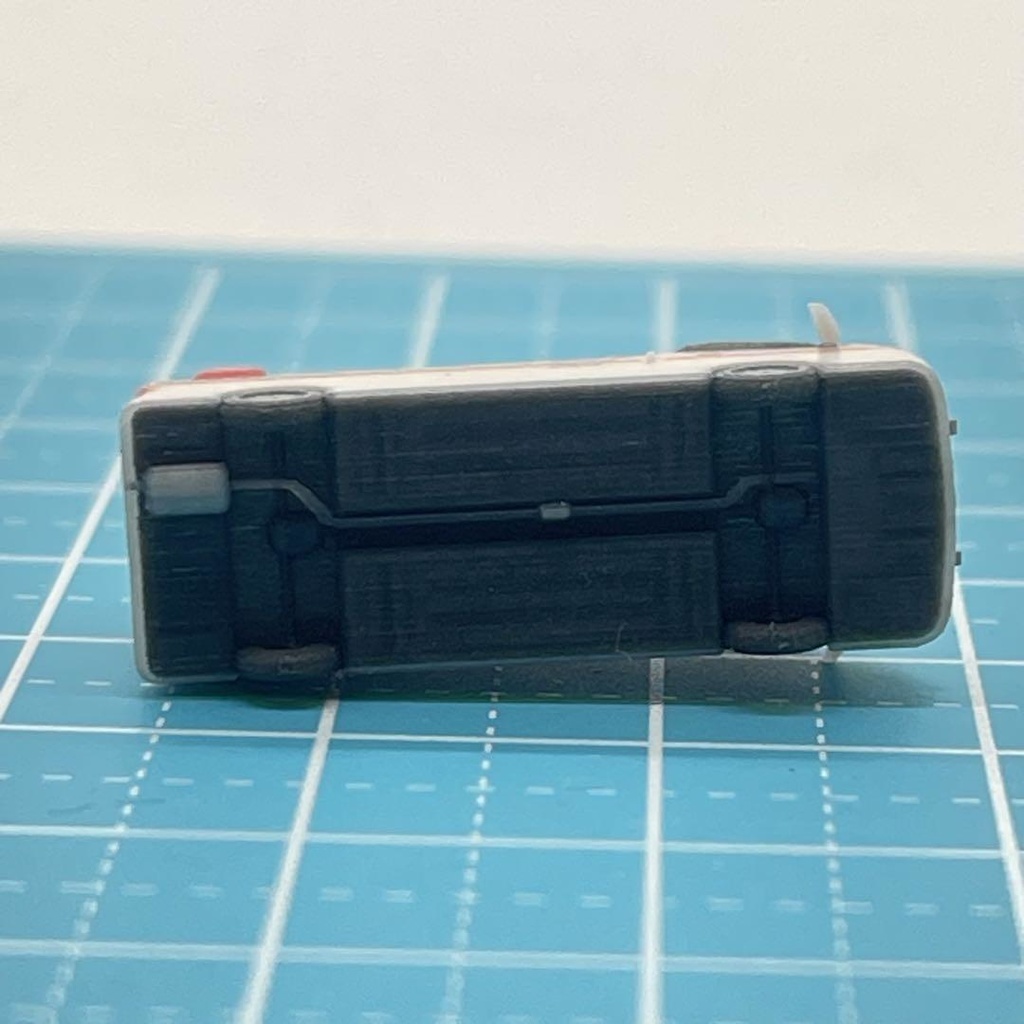 Zゲージ 1/220 救急車 ミニチュア ミニカー フィギュアに ジオラマに レイアウトに 住宅模型に 鉄道模型 3Dプリンター ミニチュアイメージ