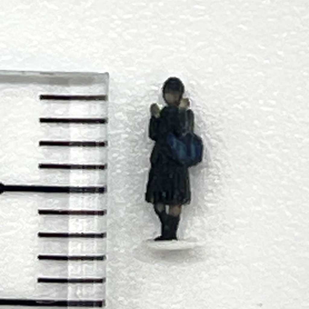 Zゲージ 1/220 JKNJ 女子高生 フィギュア リアルフィギュア 鉄道模型 ジオラマ 完成品 ミニチュア ミニチュアイメージ 3D人物